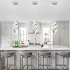 Modern Led Pendant Light Fixture, 15W Chrome Spiral Led Chandelier