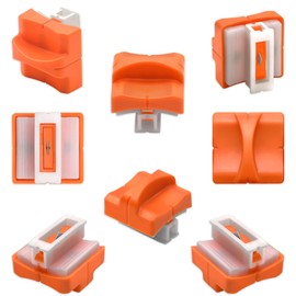 Meafeng Pack of 8 Paper Cutter Replacement Blades, Cutting Machine Paper Cutter Replacement Blades with Safety Fuse Design for A4, A5 Paper Cutter, Orange