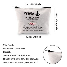 Yoga Instructor Gift Funny Yoga Teacher Definition Zipper Pouch Makeup Bag (Yoga InstructorD UK)