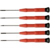Connex COXT977008 Slotted/PH Precision Screwdriver Set, Silver/Black/Red, 5 Piece