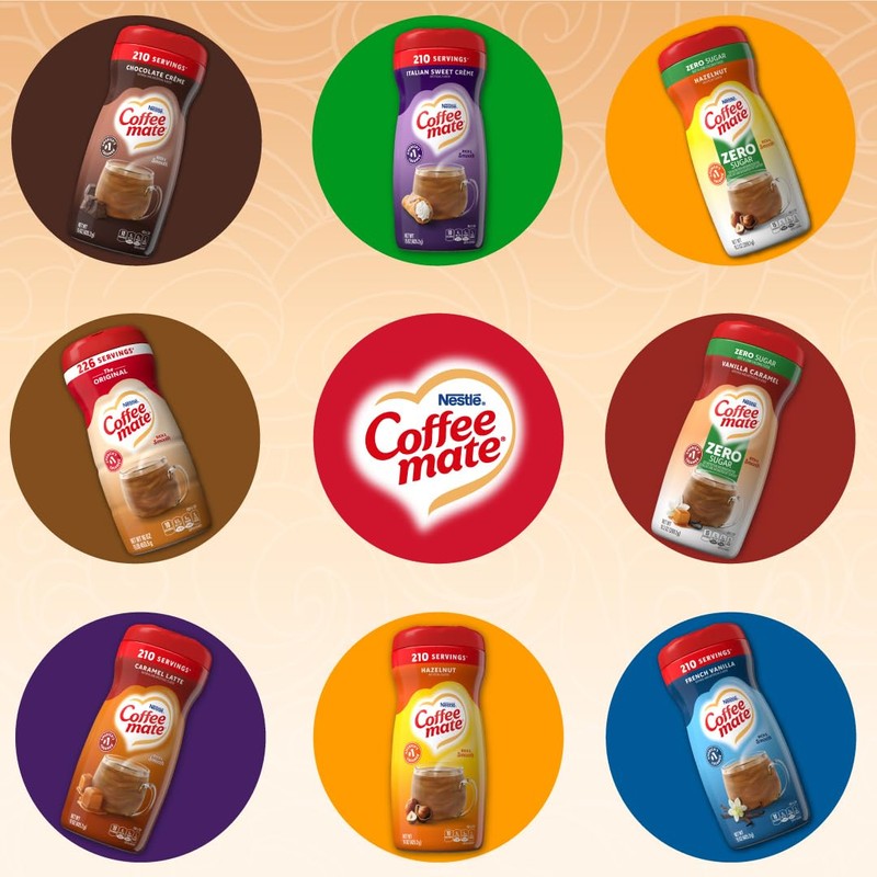 Coffee-mate Vanilla Caramel, Zero Sugar Powdered Coffee Creamer, 10.2 Ounce