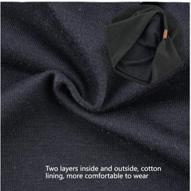 Multifunctional lightweight running beanie hats, cycling caps, under-hat, sleep, thin knitted hat caps for men and women, black