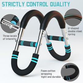 MUEUSS Twister Arm Trainer Exerciser for Men,Chest Workout Equipment,Adjustable Chest Expander,Arm Bar,Forearms Muscle Training Fitness Equipment,Strength Training Machine for Abdomen,HIPS,Back,Thigh