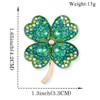 XGALBLA St. Patrick's Day Good Luck Rhinestone Shamrock Four Leaf