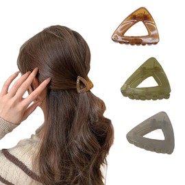 Hair Claw Mini Hair Clip, Set of 3, Triangular Hair Clip, Hair Clip, Small, Hair Clip, Accessories, Hair Arrangement, Side Clip, Hair Ornament, Stylish, Korean Style, Simple, Solid, Women's, Daily Use