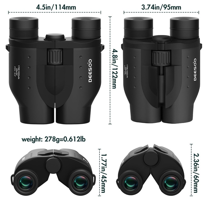 Deesoo 25 x 32 Small Binoculars for Adults Children -