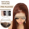 BABEHERS 13X6 Auburn Brown Glueless Wig Synthetic Long Straight Lace