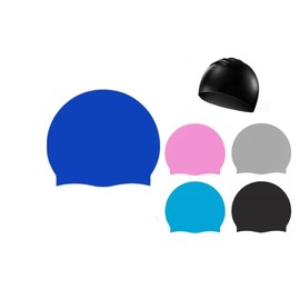Unisex Adult Silicone Swim Cap Non Slip Pool Hat Waterproof Swimming Hat Elastic Silicone Cap for Long and Short Hair- 6 Packs