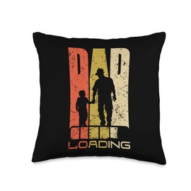werdender papa Geschenk Schwangerschaft verkünden Father with Son Boy Loading Future Dad Throw Pillow, 16x16, Multicolor