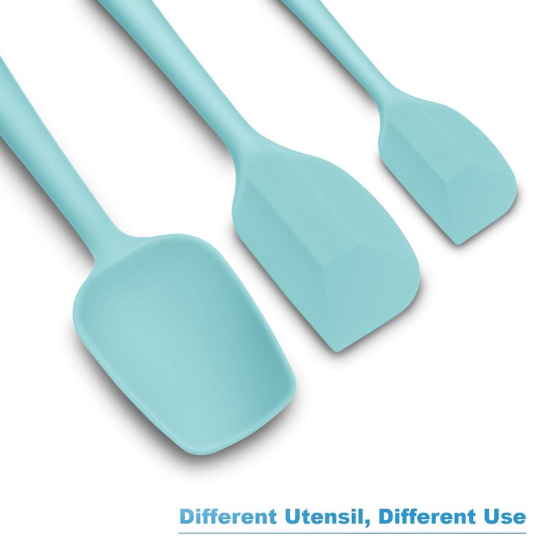 Silicone Spatula 3-piece Set, Ergonomic Handle High Heat-Resistant Spatulas, Non-stick