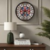 NUOVO Wall Clock Black Frame with Glass Cover Silent Ticking