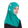 Girls Hijab Scarf Muslim Khimar Hijab with Six Flowers Arab