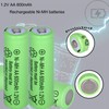 Yibatopow 16 Packs AA 1.2V 600mAh Rechargeable Batteries for Solar