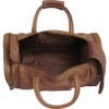 Amerileather Distressed Brown Leather 20-inch Dual Zippered Duffel