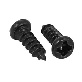 TA-VIGOR 250Pcs Self Tapping Screws, M2 Phillips Pan Head Screw, 6mm Round Head Tapping Screws, Metal Machine Wood Fasteners Bolts for Wood, Drywall, Furniture, Repairing, Black