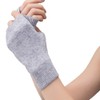 Zngou 2 Pairs Cashmere Fingerless Gloves, Wrist Warmers Thumb Hole