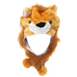 JOYHY Unisex Winter Plush Ear Flap Animal Hats Brown Lion