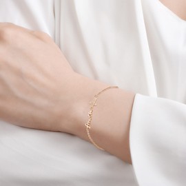 Cross Bracelet Women 925 Sterling Silver Adjustable Faith Cross Ankle Bracelet Rose Gold-Plated Religious Jewellery Bracelets Gifts for Girls Children