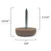 3/4" Inch Furniture Nail Glides Hardwood Floors Nylon Protectors 18mm