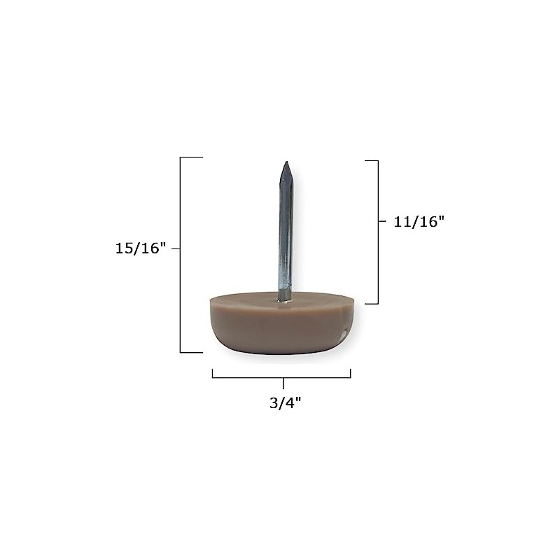 3/4" Inch Furniture Nail Glides Hardwood Floors Nylon Protectors 18mm
