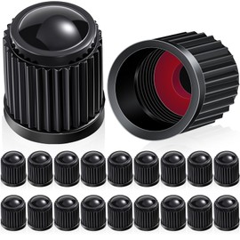 Outus 20 Pcs Tire Valve Stem Caps Car Tire Caps Plastic Universal Black Valve Stem Covers for Bike Bicycle Cars SUV Trucks Motorcycles (Black)