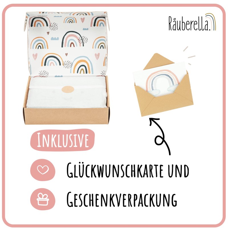 Räuberella Comforter, Teething Ring and Bib Baby Gift for Birth,