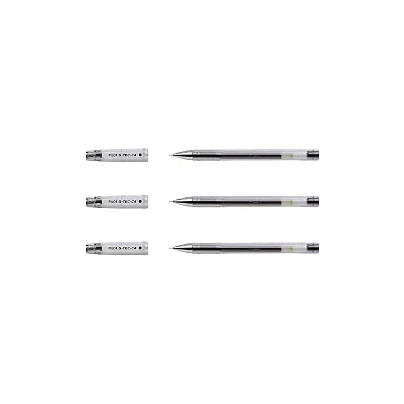 Pilot G TEC C4 Gel Pen Set of 3 Black