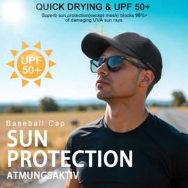 TAGVO Baseball Cap Men Women Pack of 2 Quick Drying UV Protection Baseball Cap Summer Breathable Lightweight Sports Running Cap Baseball Cap Golf Cap Sun Hat for Travel Outdoor, Black & White, Unit