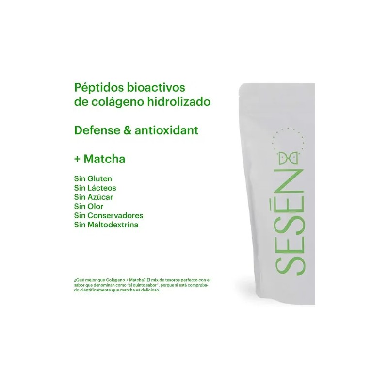 Sesen Matcha Colágeno Hidrolizado Peptidos Bioactivos Sfn