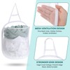 3 cestas colgantes de malla plegable para ropa sucia, con