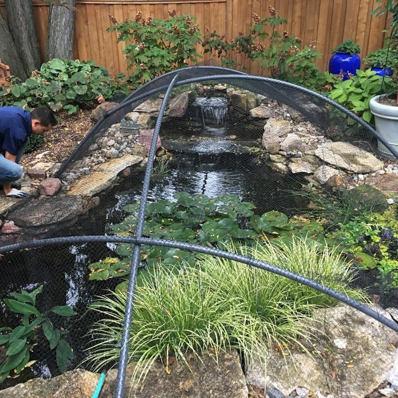 Vocray Koi Pond Netting for Leaves 20x20 Ft, 1/2 in