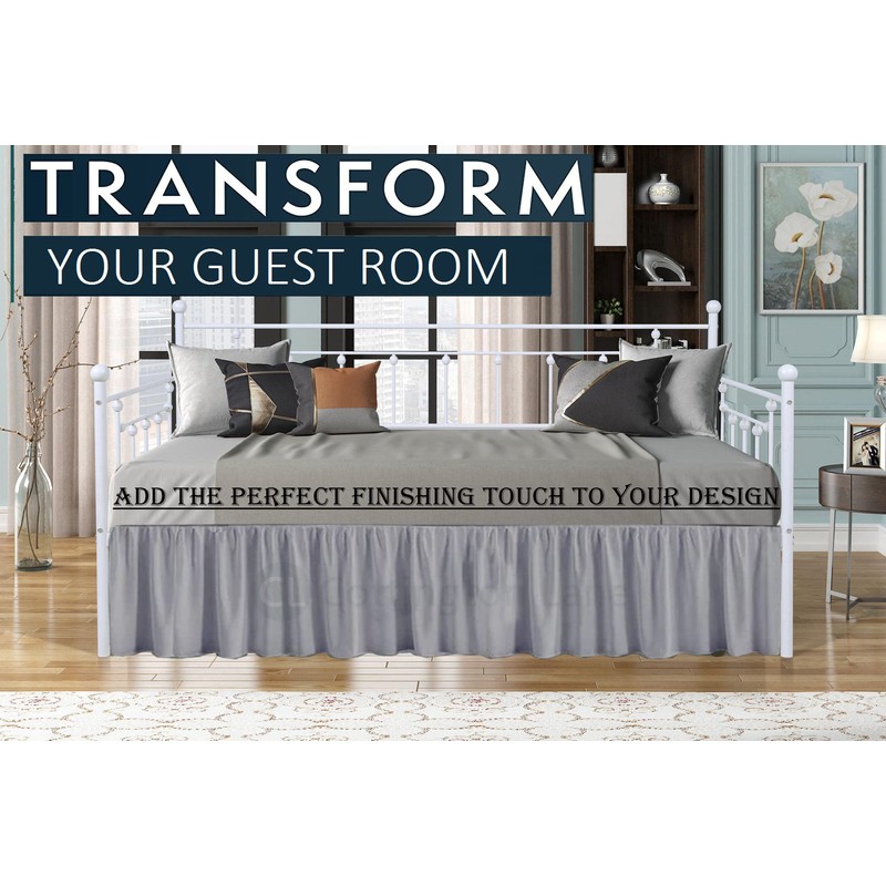 Daybed Skirt with Split Corners Twin - Daybed Dust Ruffle