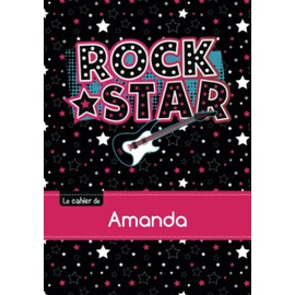 Le cahier d'Amanda: Le cahier d'Amanda - Petits carreaux, 96p, A5 - Rock Star