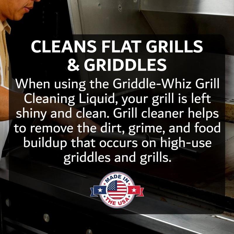 Griddle-Whiz Grill & Griddle Surface Cleaner, Removes Grease, Food Residue,