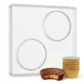 Extra Large Peanut Butter Cup Chocolate Candy Mold for Candy Making 182
