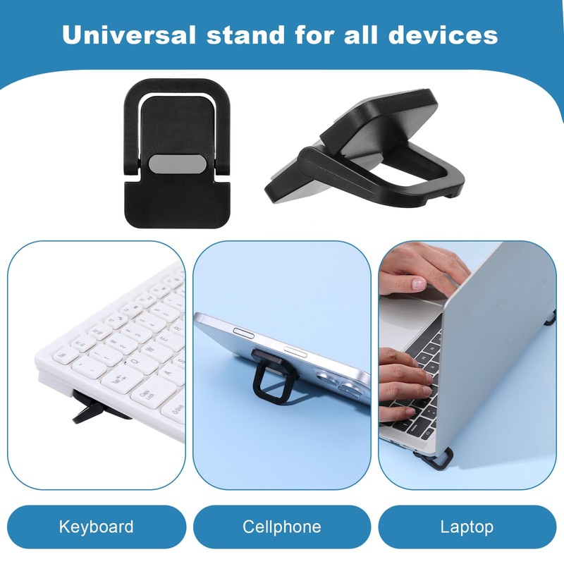 2Pcs Self-Adhesive Mini Portable Laptop Stand Foldable Portable Computer Keyboard