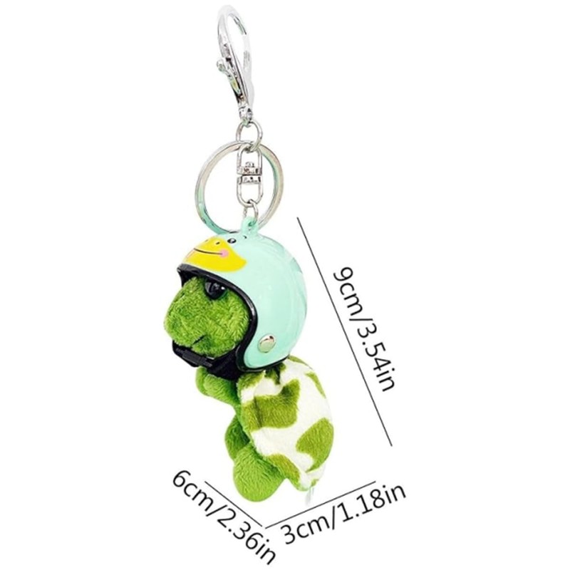 Tortoise Key Ring, Pack of 2, Cute Plush Pendant, Key