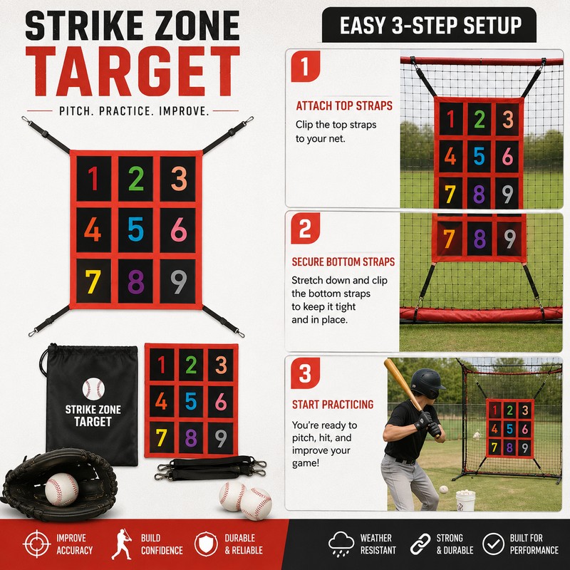 Baseball & Softball Practice Net for Training – Portable Hitting,