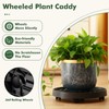 KvyusFlourish 4 Packs 9 Inch Plant Caddy with Wheels Rolling