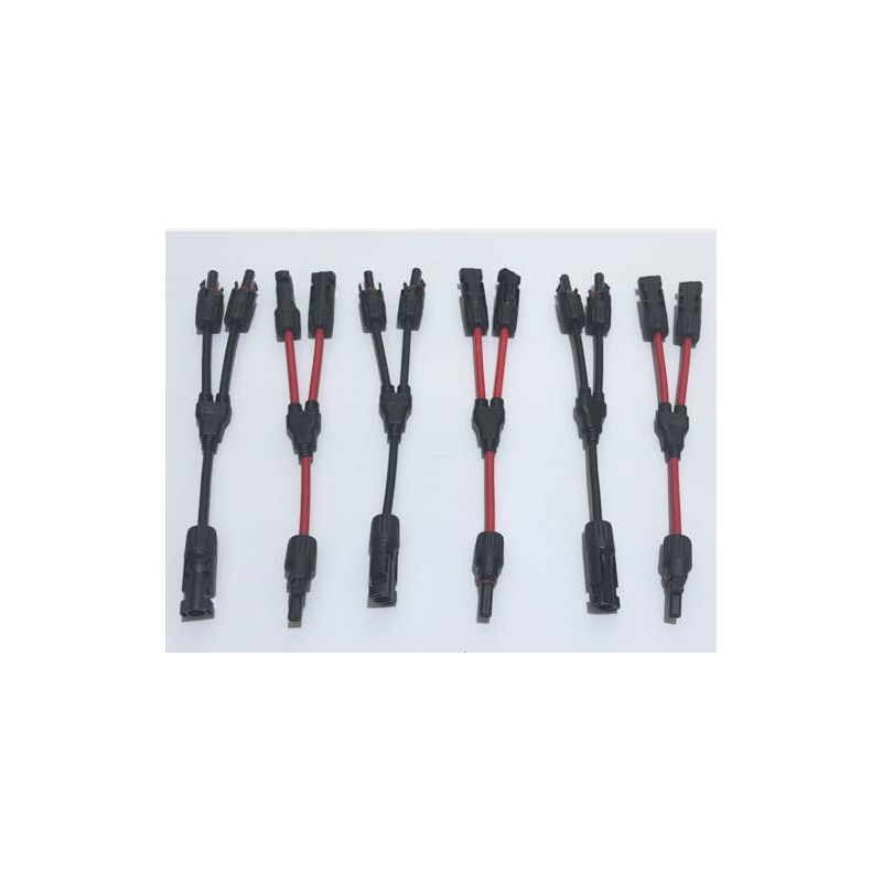 LiuBaiWuQuStars 6pcs mc4 y connectors, Solar Y Branch Connectors Extra