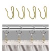 Metal Curtain Hooks, Rustproof Steel Heavy-Duty Offset Pin-On Drapery Hooks