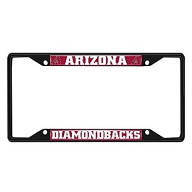 Fan Mats 31296: Arizona Diamondbacks Metal License Plate Frame Black Finish
