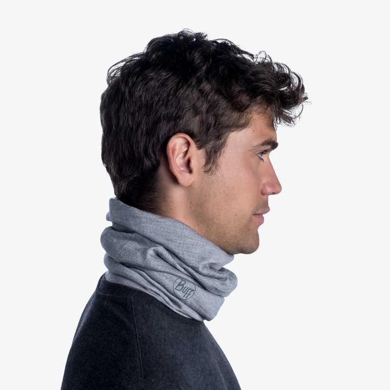 Buff Multi-Functional Wool Scarf - Solid light grey