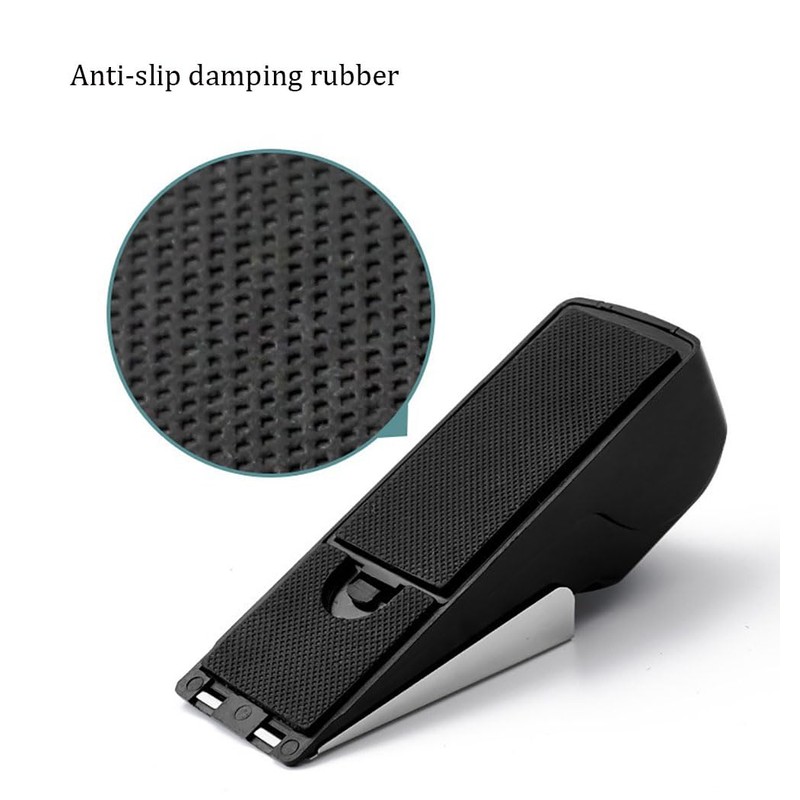 Custelen 120dB Door Stopper Alarm with Siren - Black Rubber