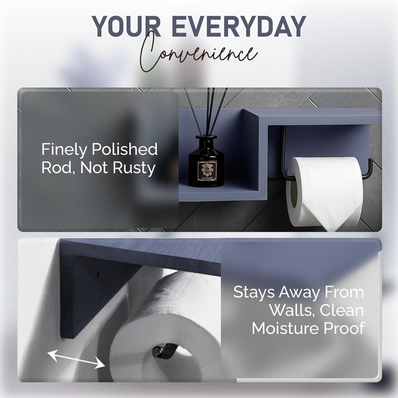 Wooden Toilet Holder (Grey)