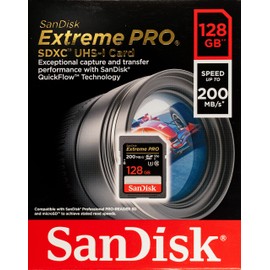 SanDisk Extreme Pro 128GB SDXC UHS-I Card Works with Canon Mirrorless Camera EOS R6 II (SDSDXXY-128G-GN4IN) Class 10 U3 Bundle with (1) Everything But Stromboli 3.0 Micro & SD Memory Card Reader