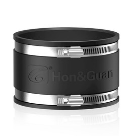 Hon&Guan 4 Dust Collection Fittings Rubber Noise Reduction Clamp for 4 Inch PVC Pipe/HVAC Inline Duct Fans and Carbon Filters/Duct Reducer.