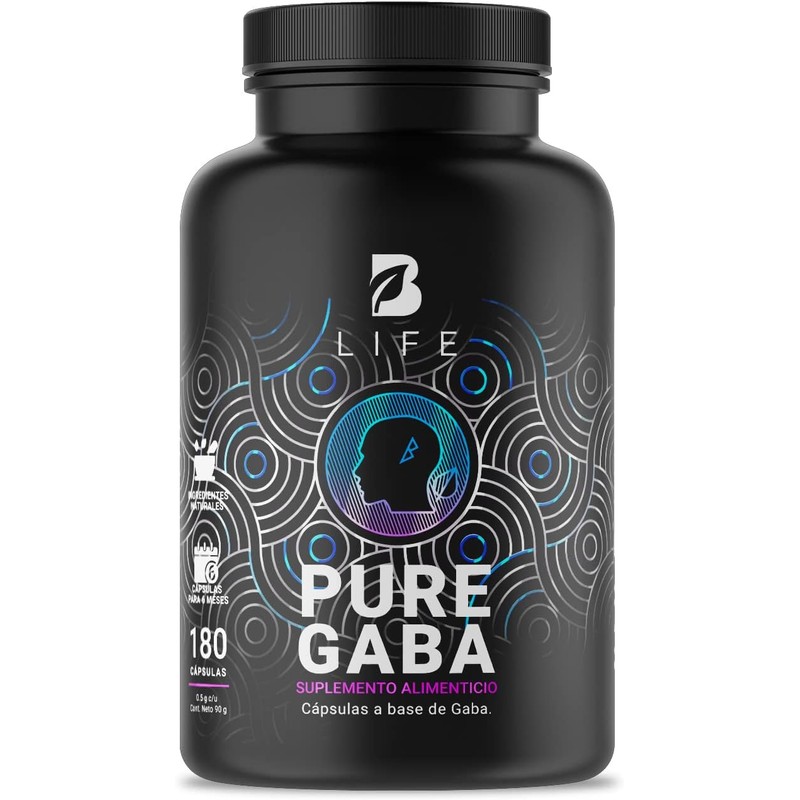B Life Gaba Puro con 180 Cápsulas Ácido Gamma Aminobutírico