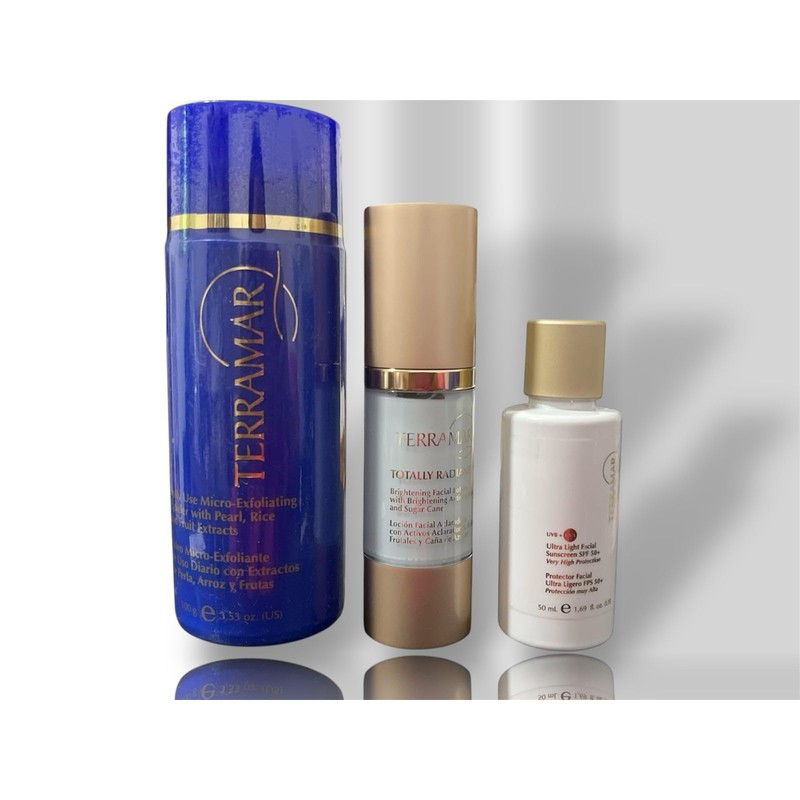 Set Manchas Polvo + totally Radiant + crema Fps 50
