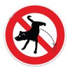 Ambiance Sticker Pipi Dog Sign - Laminated Waterproof & U